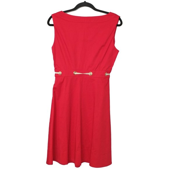 Via Stendhal Red Sleeveless A-Line Dress - Size 44 - New with Tags - Picture 3 of 5